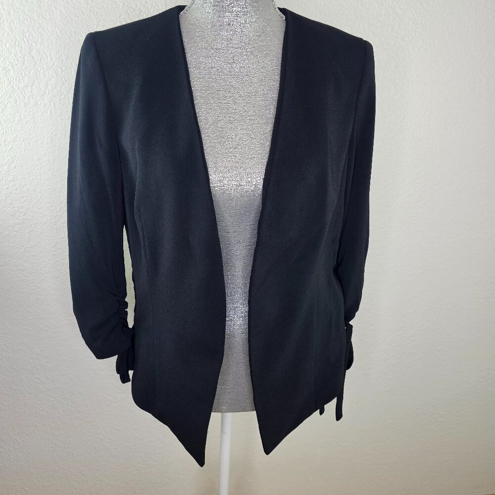 Bar III Open-Front Tie-Side Jacket - Black